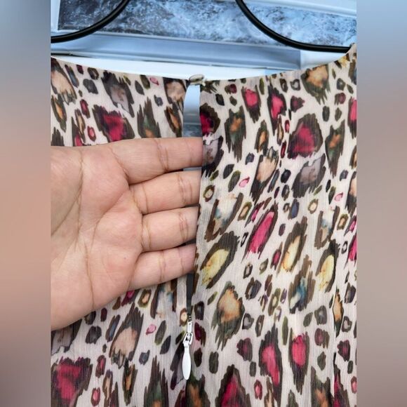 MAJORELLE Elaine Midi Dress In Leopard Multi xs - Picture 10 of 16